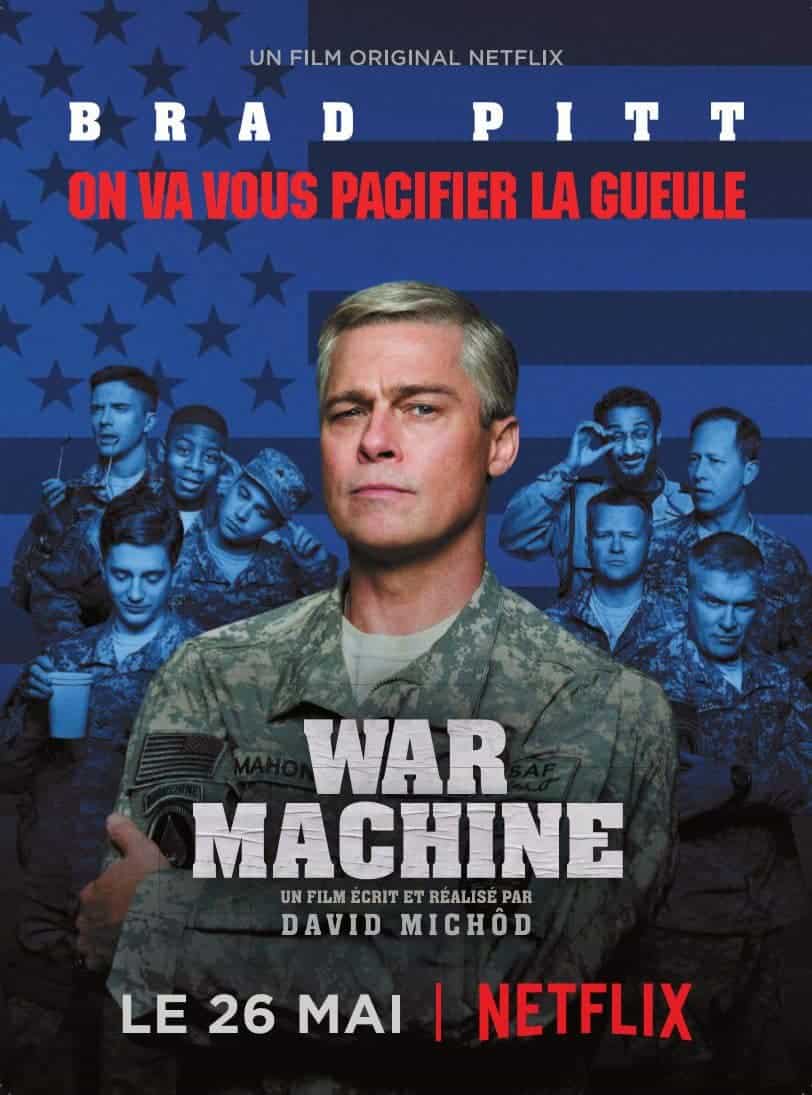 Affiche de brad pitt dans War machine