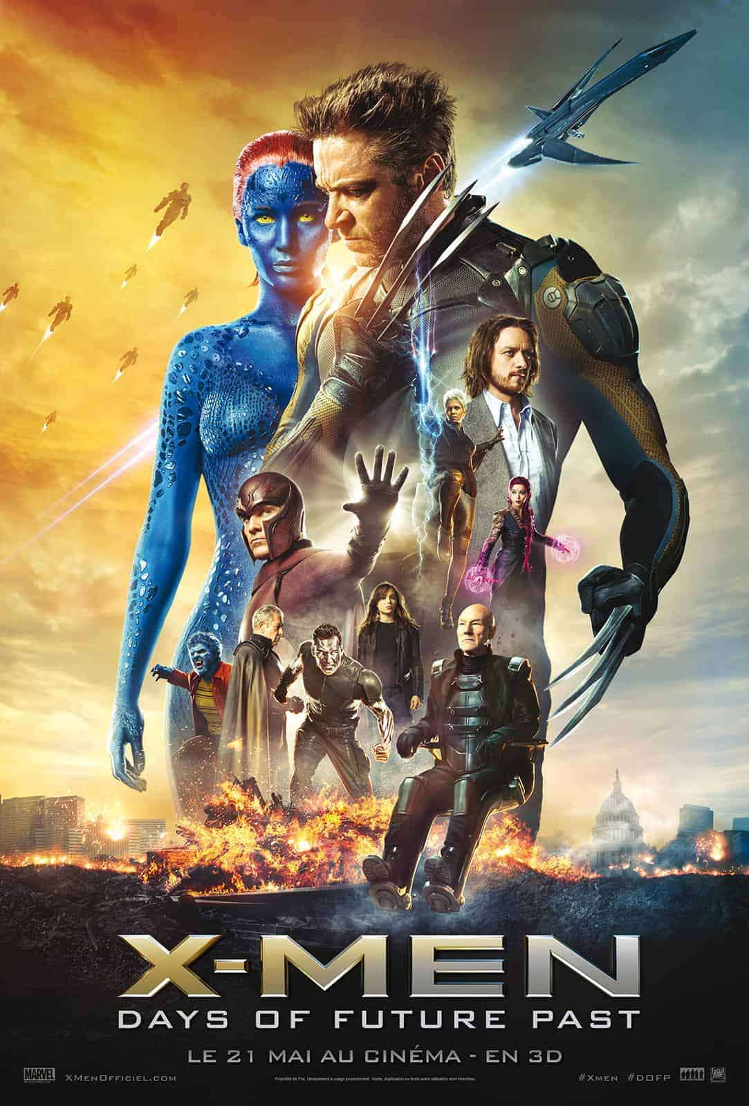 Affiche de X-Men days of futur past avec Michael Fassbender