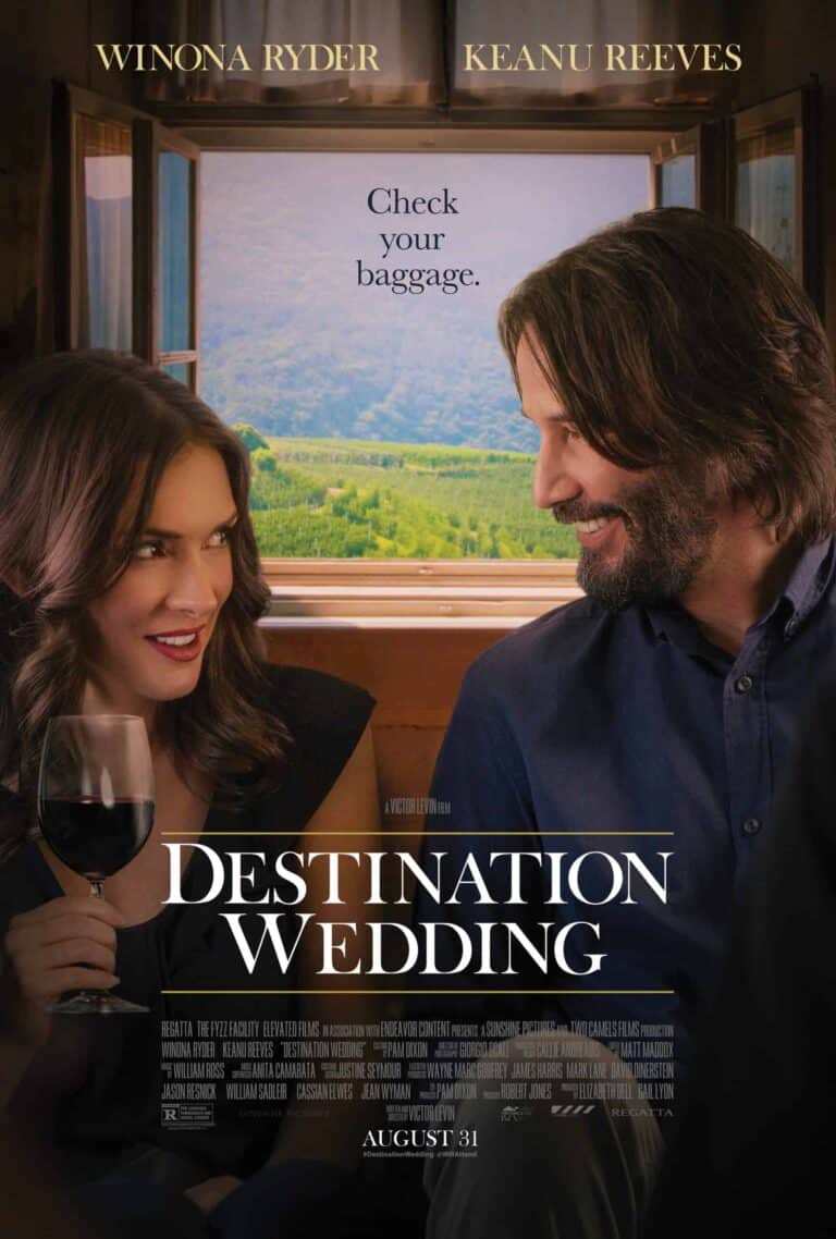 Affiche de destination wedding avec Keanu reeves