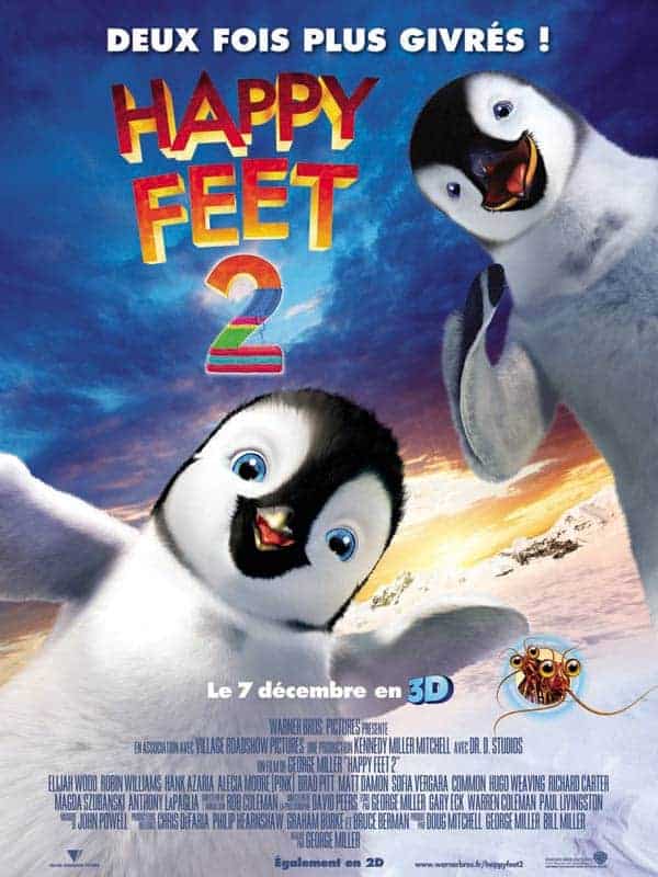 affiche du film happy feet 2 avec brad pitt