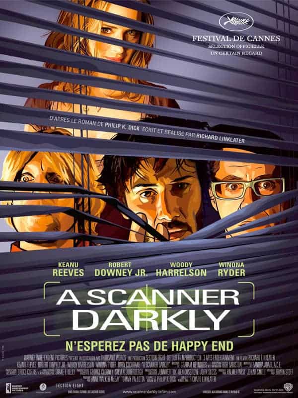 Affiche de scanner darkly avec keanu reeves