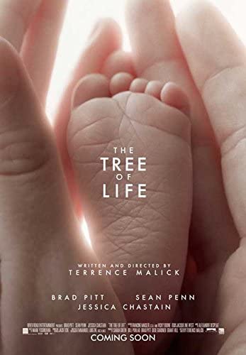 Affiche de tree of life avec Brad Pitt