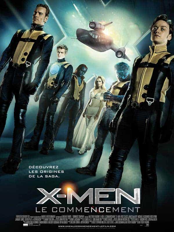 Affiche de x-men le commencement avec michael fassbender